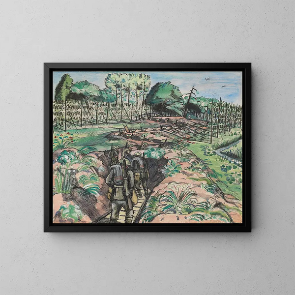 Wyjście z okopów - Paul Nash — oprawiony obraz na ścianie
