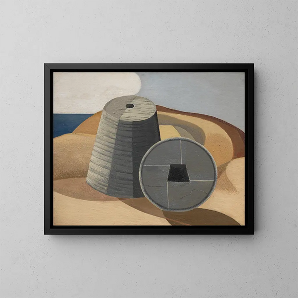 Obiekty mineralne - Paul Nash — oprawiony obraz na ścianie