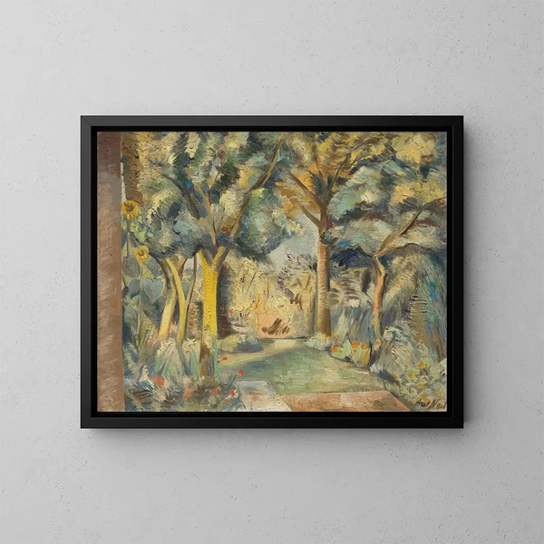 Le jardin à Meadle - Paul Nash — oprawiony obraz na ścianie