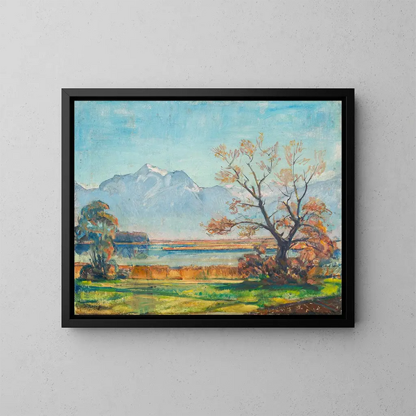 Atmosfera jesienna nad Chiemsee - Paul Roloff — oprawiony obraz na ścianie