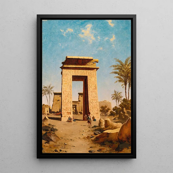La porte sud Karnak - Paul Rudolf Linke — oprawiony obraz na ścianie