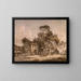 Une auberge - Paul Sandby — oprawiony obraz na ścianie