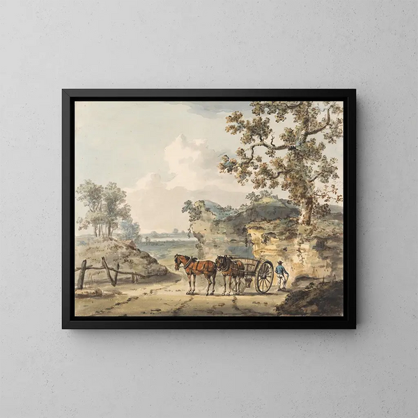 Un bac à sable - Paul Sandby — oprawiony obraz na ścianie