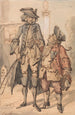 Karykatura George'a Bubb Dodingtona i Sir Thomasa Robinsona - Paul Sandby — widok dzieła