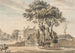 Widok północno-wschodni na dom Sir Johna Elvila w Englefield Green niedaleko Egham w Surrey - Paul Sandby — widok dzieła