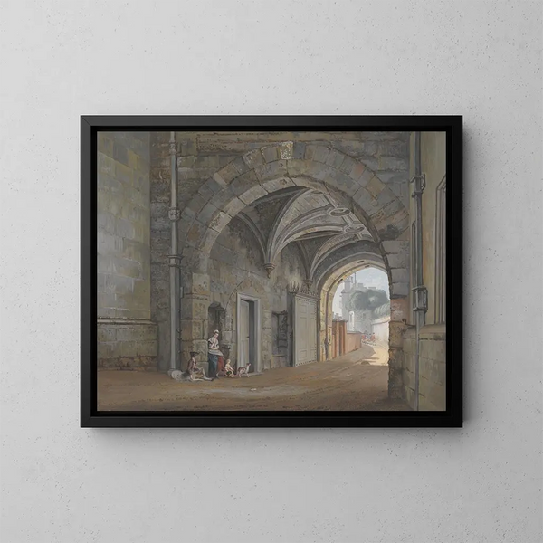 La porte de la reine Élisabeth - Paul Sandby — oprawiony obraz na ścianie