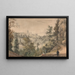 Widok zamku Richmond, Yorkshire - Paul Sandby — oprawiony obraz na ścianie