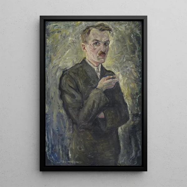 Autoportrait - Paul Schmidtbauer — oprawiony obraz na ścianie