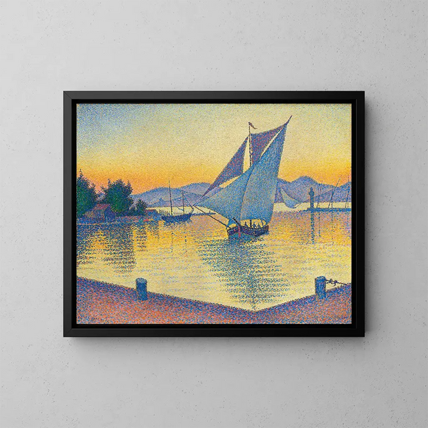 Le Port au soleil couchant, Opus 236, Saint-Tropez - Paul Signac — oprawiony obraz na ścianie