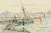 Lézardrieux, jacht przy nabrzeżu - Paul Signac — widok dzieła