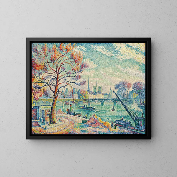 Pont des Arts, Paryż - Paul Signac — oprawiony obraz na ścianie