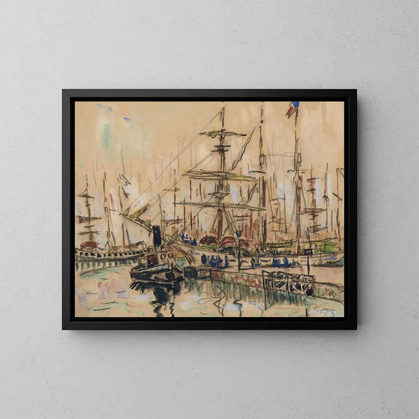 Saint-Malo, les Terreneuvas - Paul Signac — oprawiony obraz na ścianie