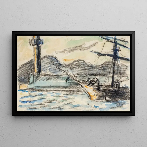 Paul Signac - SaintTropez Le phare et la jete.webp