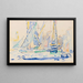 Saint-Tropez, tartany w porcie - Paul Signac — oprawiony obraz na ścianie