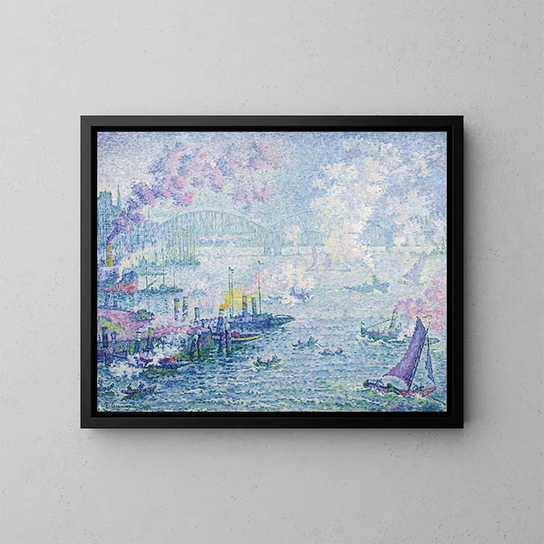 Port Rotterdam - Paul Signac — oprawiony obraz na ścianie