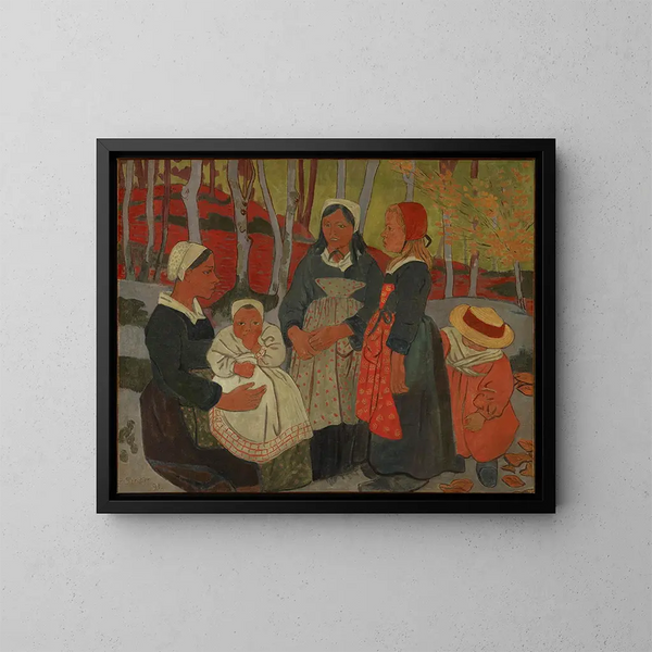 Bretończyków w lesie Huelgoat - Paul Sérusier — oprawiony obraz na ścianie