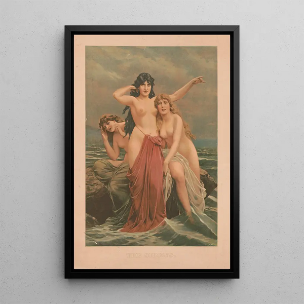 Les sirènes - Paul Thumann — oprawiony obraz na ścianie