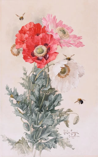 Paul de Longpre - Poppies and Bees.webp