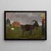 wiejski z dwoma kozami przed farmą - Paula Modersohn-Becker — oprawiony obraz na ścianie