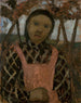 Dziewczyna o zmierzchu z koszulą w kratę - Paula Modersohn-Becker — widok dzieła