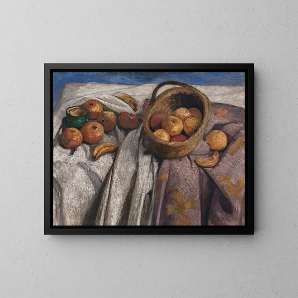 Martwa natura z jabłkami i bananami - Paula Modersohn-Becker — oprawiony obraz na ścianie