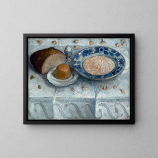 Paula ModersohnBecker - Still life with milk soup breakfast table.webp