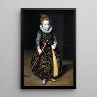 Paulus Moreelse - Portrait of a fouryear old boy with a club and ball.webp