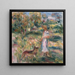 pejzaż z kobietą w niebieskim i Zazą w Cagnes - Pierre-Auguste Renoir — oprawiony obraz na ścianie