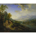 Reprodukcja obrazu pejzaż z rzeką - Christian Georg Schütz the elder