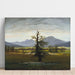 Reprodukcja obrazu pejzażu wioski w porannej świetle - Caspar David Friedrich