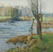 pejzaż francuski z rzeką - Gustave Albert — widok dzieła