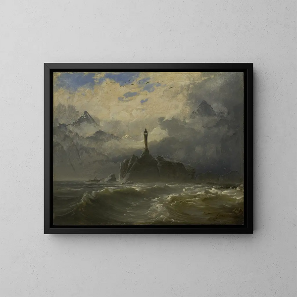 Marine - Peder Balke — oprawiony obraz na ścianie