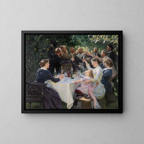 Hip Hip Hourra, święto artystów w Skagen - Peder Severin Krøyer — oprawiony obraz na ścianie