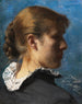 Portret młodej kobiety w profilu - Peder Severin Krøyer — widok dzieła