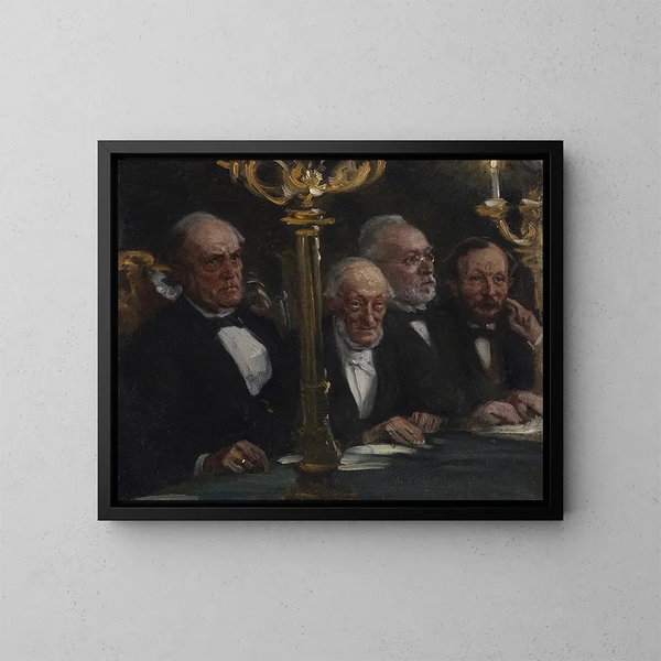 Grupa portretów - Peder Severin Krøyer — oprawiony obraz na ścianie