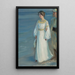 Letni wieczór na plaży w Skagen Portret żony artysty - Peder Severin Krøyer — oprawiony obraz na ścianie