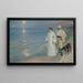 Wieczorny letni wieczór na plaży w Skagen, malarz i jego żona - Peder Severin Krøyer — oprawiony obraz na ścianie