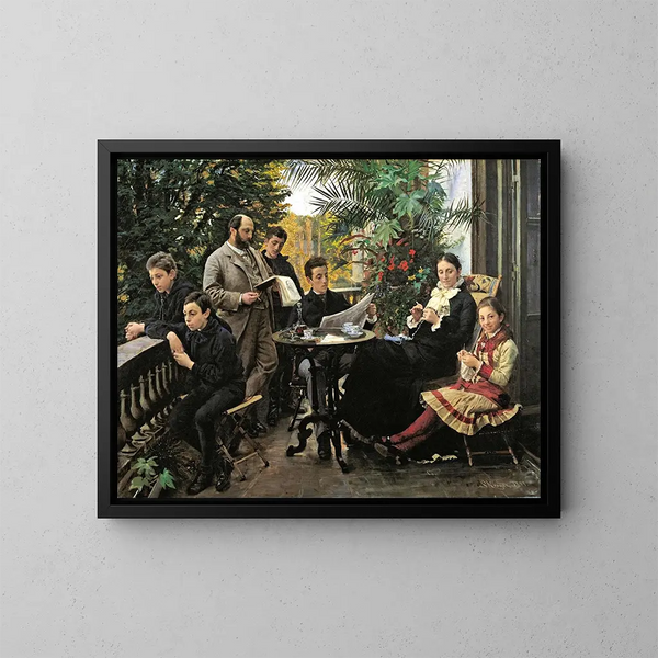 Portret rodziny Hirschsprung - Peder Severin Krøyer — oprawiony obraz na ścianie
