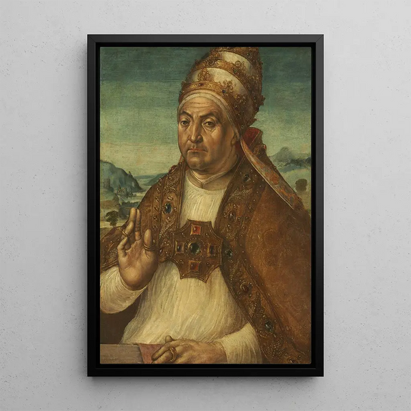 Portret papieża Sykstusa IV della Rovere - Pedro Berruguete — oprawiony obraz na ścianie
