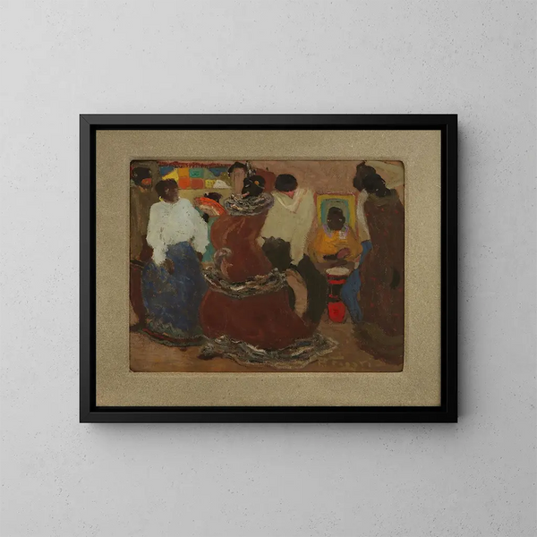 Candombe - Pedro Figari — oprawiony obraz na ścianie