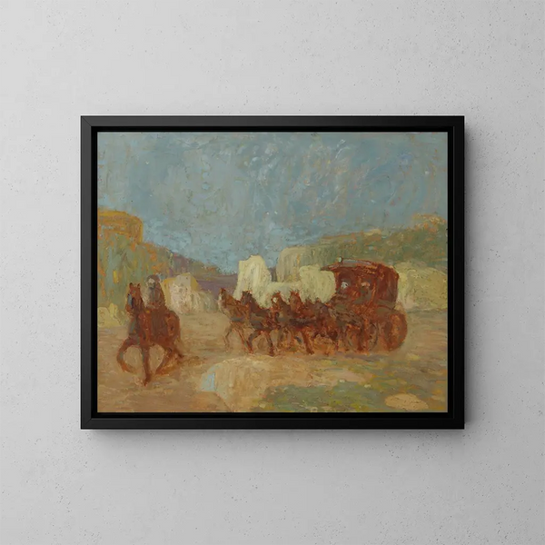 Jedna dorożka - Pedro Figari — oprawiony obraz na ścianie