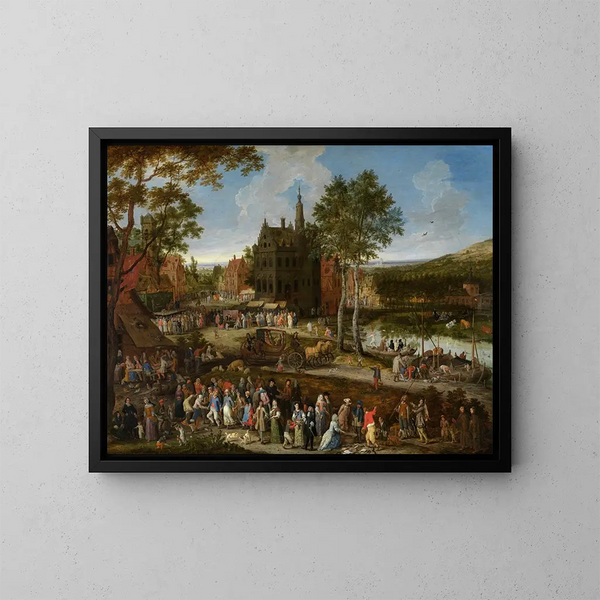 Kermesse flamande - Peeter Gijsels — oprawiony obraz na ścianie