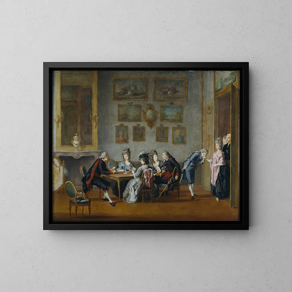 Fête de cartes chez Elis Schrderheim - Pehr Hilleström — oprawiony obraz na ścianie