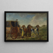 Król Adolphe Frédéric 1710-1771 w Loka Brunn w 1762 roku - Pehr Hilleström — oprawiony obraz na ścianie