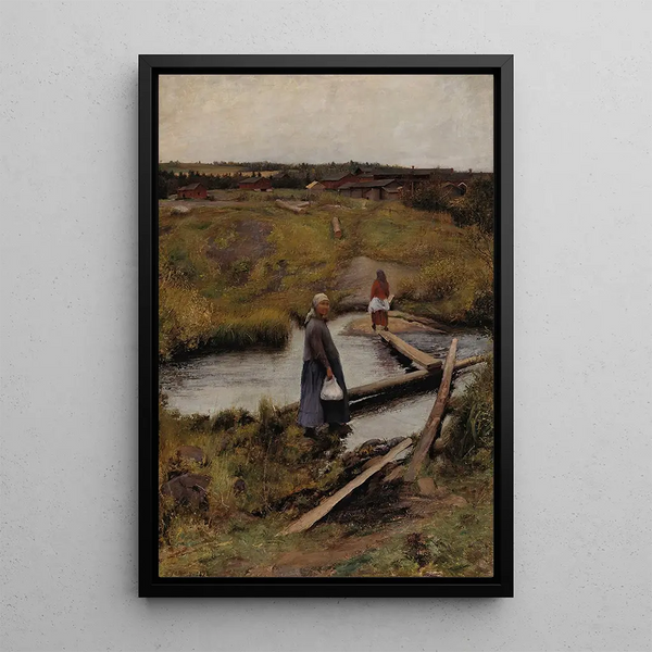 Le raccourci - Pekka Halonen — oprawiony obraz na ścianie