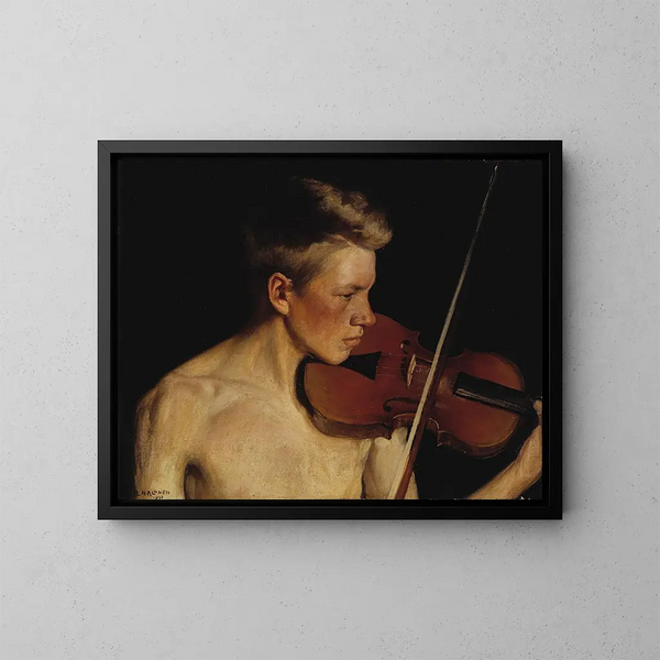 Le Violoniste - Pekka Halonen — oprawiony obraz na ścianie
