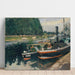 Reprodukcja obrazu Péniches à Pontoise - Camille Pissarro