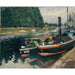 Reprodukcja obrazu Péniches à Pontoise - Camille Pissarro