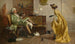 Peg Woffington odwiedzająca ekscentrycznego miłośnika kotów - Percy Thomas Macquoid — widok dzieła
