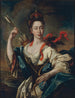Portret kobiety z atrybutami Diany - Pere Crusells — widok dzieła
